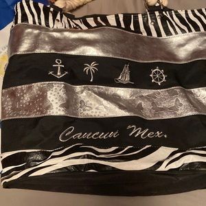 Tote bag, black Cancun Mexico